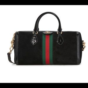 Gucci Ophidia Boston Suede bag in Black